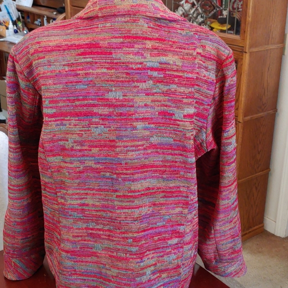 Coldwater Creek Plus 2x Purple Red Blazer - Picture 4 of 6